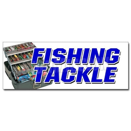 Signmission FISHING TACKLE DECAL sticker fish rods reels rentals sale hooks boats, D-24 Fishing Tackle D-24 Fishing Tackle